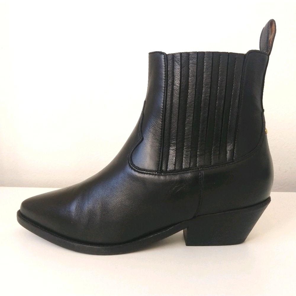 Jerome Dreyfuss l Edith Noir Lambskin Cowboy Boots